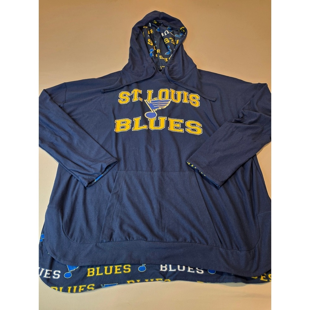 Concepts Sport‎ NHL St. Louis Blues Navy Blue Lightweight Hoodie Womens Large
